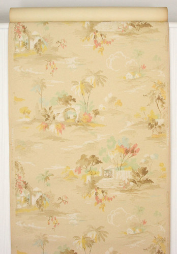 1920s Vintage Wallpaper Palm Trees