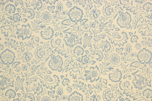 1960s Vintage Wallpaper Blue Floral