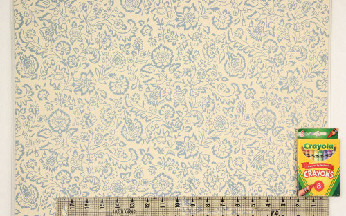 1960s Vintage Wallpaper Blue Floral