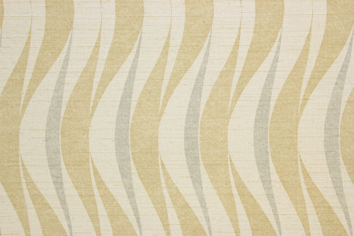 1970s Retro Vintage Wallpaper Beige Gray Wavy Lines