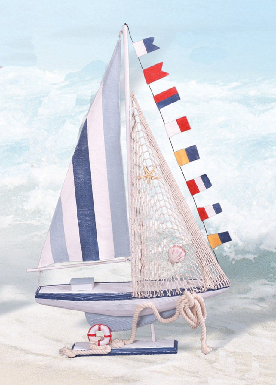 large wooden sailboat decor