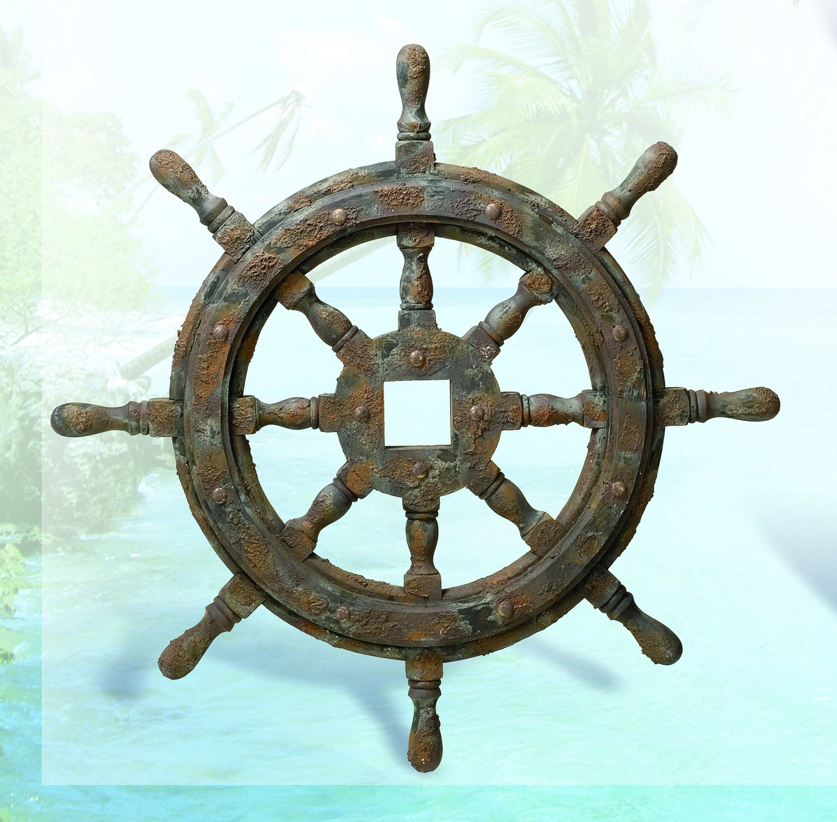 27" Nautical Ship Wheel with Antique Finish