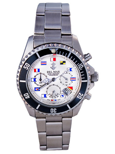 Men's Del Mar White Chronograph Watch - Nautical Watches