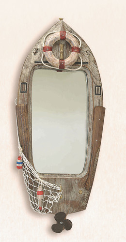 Wooden Boat Mirror