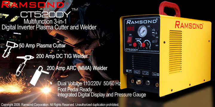 thumbnail image 2 of Accurate Tools 3-in-1 50A Plasma Cutter / 200Amp TIG / Stick ARC Welder Combo 2 of 5