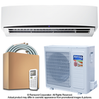 The latest evolution in comfort and savings is finally here: the Ramsond GWi Series of Inverter Ductless Mini Split Air Conditioners are the best solution for your climate control needs. Ductless mini split ACs can be installed in virtually any location, and with Ramsond's BRAND NEW state-of-the-art inverter-controlled power systems the Ramsond GWi Series provides extremely high efficiency (SEER 16.0 and above) cooling and dehumidification wherever you need it. Each system also has a powerful and flexible HEAT PUMP functionality built in, providing reliable supplemental heating in the colder months to keep you comfortable all year round.

Ramsond Ductless Mini Split Air Conditioning Systems are one of the most powerful & flexible ways to efficiently cool a room. Each system has two parts: an indoor unit & an outdoor unit. The indoor unit is mounted using a bracket - like a picture frame - on an exterior facing wall, then connected to the outdoor unit using a small hole drilled through the wall. Electricity for the entire air conditioner is supplied by connecting the Outdoor unit to a 15 Amp Breaker for the lower BTU systems, 20 Amp Breaker for the higher output (not supplied) then relaying power to the Indoor unit. This means you only need one power source for both components, along with one of the fastest setup-to-use installations for any type of AC available anywhere.