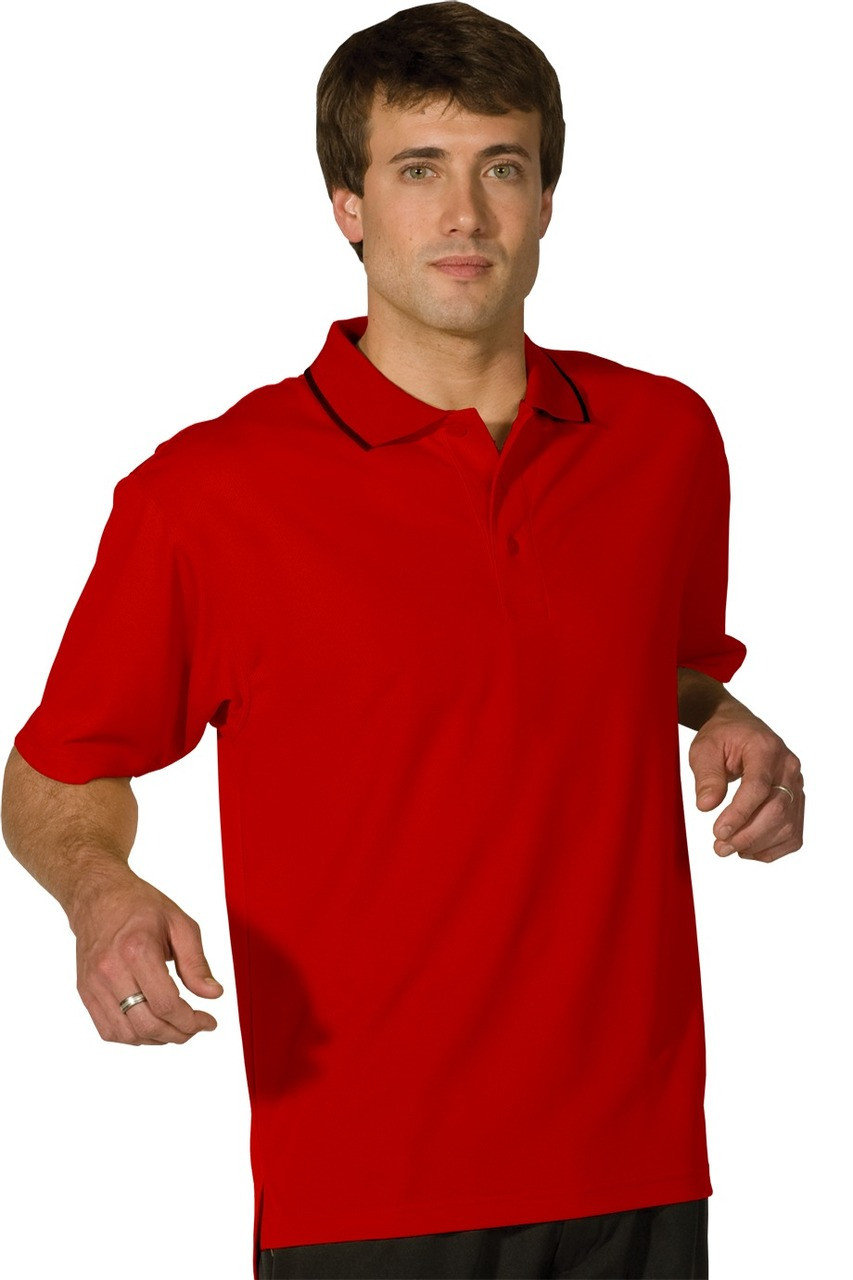 Men/'s Mesh Polo-Tipped Collar 1575