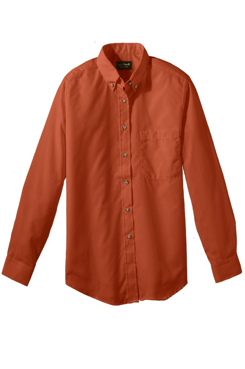 Ladies best value long sleeve uniform work shirt with chest pocket in