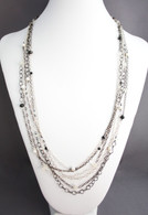 Gunmetal & Sterling Multi Strand