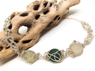 Nautical Wrapped Sea Glass Necklace