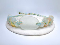 Sea Foam Sea Glass & Amazonite Beach Bracelet 