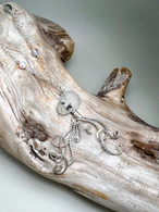 White Bonfire Sea Glass Jellyfish Necklace 