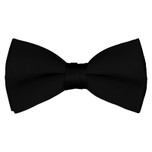 Satin Tuxedo Bow Tie in Black