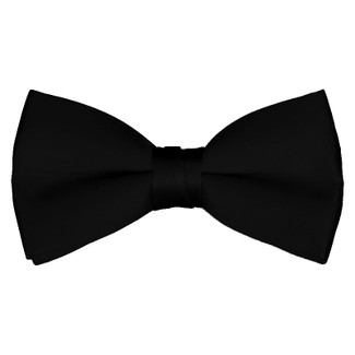Satin Tuxedo Bow Tie in Black