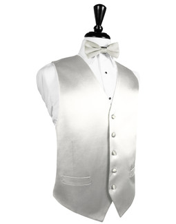 Ivory Silk Tuxedo Vest