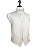 Faille Silk Ivory Full Ivory Silk Tuxedo Vest by Cardi