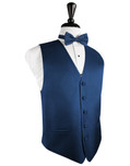 Sapphire Blue Herringbone Tuxedo Vest