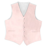 Satin Full Back Tuxedo Vest in Light Pink