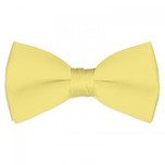 Satin Tuxedo Bow Tie in Canary Yellow