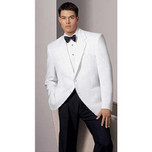 White Dinner Jacket in a 2 Button Notch Lapel