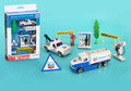 Chevron 10 Piece Fun Pack Set with Trucks Accessories and Scenery