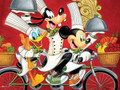 DISNEY Chef Mickey Donald Goofy Together Time 400 Piece Jigsaw Puzzle