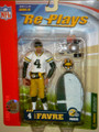 Rare NFL Series 3 RE-PLAYS Brett Farve Sideline Green Bay Packers Action Figure