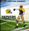 Rare NFL Series 3 RE-PLAYS Brett Farve Throwback Green Bay Packers Action Figure