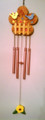 Flower and Bird Wood Decorative 4 Rod Metal Good Luck Wind Chime