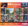 Set of 10 Jigsaw Puzzles All in One Box 3400 Total Pieces by Kim Norlien Collection