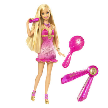 Barbie LOVES HAIR Doll with Hair Brush & Streaking Tool