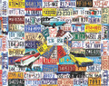 LICENSE PLATES 1000 Piece Collectible Jigsaw Puzzle