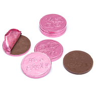 Chocolate Coins 1 Pounds (lb) Pink It's a Girl
