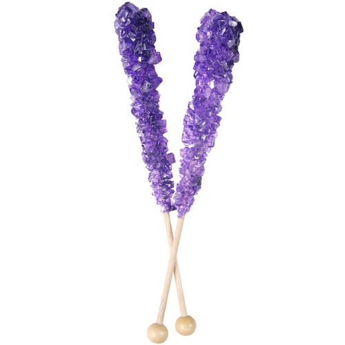 Rock Candy Sticks Purple Wrapped 12 Count