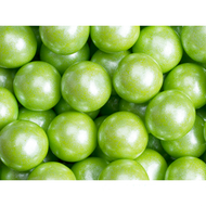 Gumballs Gum Balls Shimmer Pearl Lime Green 12 Pounds Case