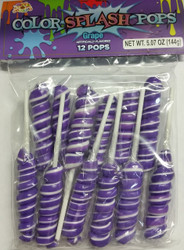 Color Splash Pop Purple&White 12 Pops