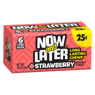 Now And Later Candy 12 Pack Case Strawberry
