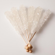 Clear (White) Rock Candy Sticks Wrapped 288 count CASE