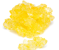 Yellow rock candy strings zoomed