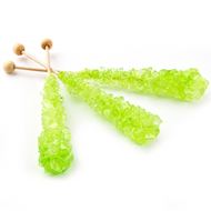 Light green rock candy sticks