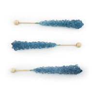 Blue Raspberry Rock  Candy on Sticks wrapped 48 count