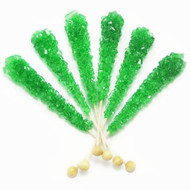 Dark Green Rock Candy on Sticks/48 count