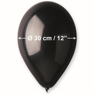 Gemar Black Balloons 12"/10 count Pack