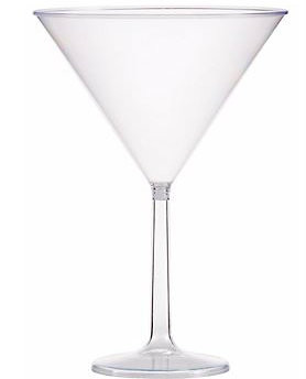Giant Clear Plastic Martini Glass