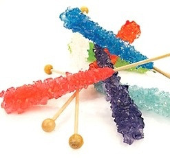 Rock  Candy on Sticks  wrapped 48 count assorted