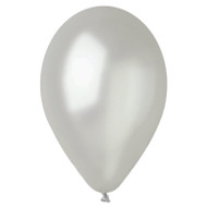 Gemar Silver  Balloons 12"/50 count Pack