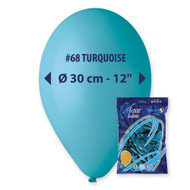 Gemar Turquoise Balloons 12"/50 count Pack
