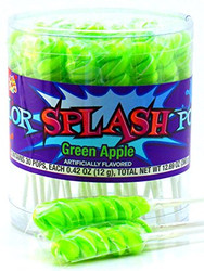 Color Splash Lollipops Green Apple 6 Pack/CASE