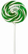 3" Whirly Lollipops Green 12 Count 1.5oz