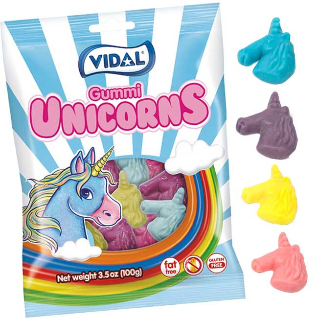 Vidal Gummi Unicorns 3.5 oz Sugarman Candy